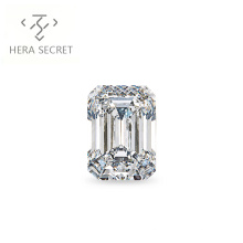 ForeverFlame G H 5ct 8mm*11mm vvs Emerald Cut diamond CVD CZ Moissanite engagement ring couples